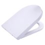 Haron Vogue D Shape White Toilet Seat Slow Close Quick Release Hinges TS2190 thumbnail