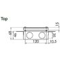 In Wall Tundish Stainless Steel With Clear Perspex Front CS-TUND dimensions thumbnail