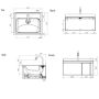 Hands Free Knee Operated Timed Flow Wall Basin Stainless With Tempering Valve AB-KNEEHBT-TF thumbnail