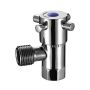 Mini Cistern Isolation Stop 1/4 Turn Chrome Capstan Handle 15mm 1/2" BVCIST  thumbnail