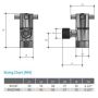 Mini Cistern Isolation Stop 1/4 Turn Chrome Capstan Handle 15mm 1/2" BVCIST  thumbnail