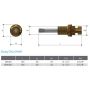 Monopoly 1/4 Turn Tap Spindle Ceramic Disc Flat Side Anti Clockwise Close QW30C  thumbnail