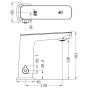Nero Claudia Brushed Bronze Hands Free Sensor Mixer Tap Black LED Panel NR222101BZ Battery Power thumbnail