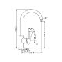 Nero Mecca Brushed Gold Kitchen Mixer NR221907BG thumbnail