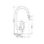 Nero Mecca Brushed Nickel Pull Out Sink Mixer With Vegie Spray NR221908BN thumbnail