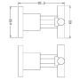 Nero X Plus Brushed Gold Wall Top Assembly Pair NR201609BG thumbnail