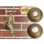 20mm BSP X 10mm Rise Cover Plate Rough Brass Metal  thumbnail