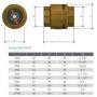 20mm Spring Check Non Return Valve Brass Untested 3/4" BSP thumbnail