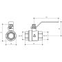 15mm Stainless Steel Ball Valve Lever Handle Gas Water Approved 1/2" Female BSP SSW15F thumbnail