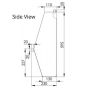 600mm Standard Wall Hung Stainless Urinal Top Entry Centre Inlet / Centre Outlet M-SWHUR-600C  thumbnail