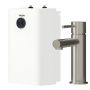 Stiebel Eltron SNU 5 Plus Brushed Nickel Fixed Outlet Mixer Hot Water Heater Open Vented 208208 thumbnail