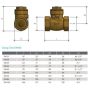 15mm Swing Check Non Return Valve Brass Untested 1/2" BSP thumbnail