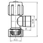 Swivel Nut Mini Cistern Stop Chrome 1/4 Turn 15mm 1/2" C&P  thumbnail