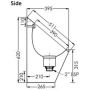 Tear Drop Pod Urinal Stainless Steel Rear Entry Incl Spreader & Grate URN-TD-S  thumbnail