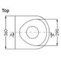 Tear Drop Pod Urinal Stainless Steel Top Entry Incl Spreader & Grate URN-TDT-I  thumbnail