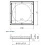 Tile Insert Floor Point Drain 130mm x 130mm x 100mm Outlet FW-130TI thumbnail