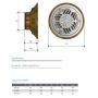 80mm Vinyl Floor Grate Chrome Grate & Base Suit PVC VFG80 thumbnail