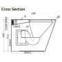 Wall Faced Ambulant Toilet Pan S Trap Stainless Steel WC-SSAS  thumbnail