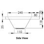 900mm Wallsend Pattern Wash & Bubbler Trough Centre Outlet 304 Stainless Steel PT-7-900 thumbnail