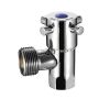 Washing Machine Stop 1/4 Turn Chrome Capstan Handle BVWM thumbnail