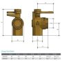 Water Meter Ball Valve Right Angle Lockable 20mm Female 3/4" BSP thumbnail
