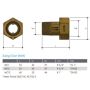 Water Meter Coupling Thread 25mm Female X 20mm Male MC2 1" X 3/4" BSP   thumbnail