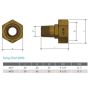 Water Meter Coupling 25mm Female X 15mm Male MC7 1" X 1/2" BSP thumbnail