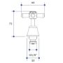 Whitehall Easy Clean Bib Pillar Top Assembly Ceramic Disc 1/2 Turn (Pair) 7303 thumbnail