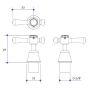 Whitehall Easy Clean Lever Pillar Top Assembly Ceramic Disc 1/4 Turn (Pair) 4293 thumbnail