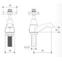 Whitehall Easy Clean Pillar Tap Ceramic Disc 1/2 Turn (Each) 7389 thumbnail