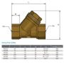 50mm Y Strainer Brass Water Marked 2" BSP thumbnail
