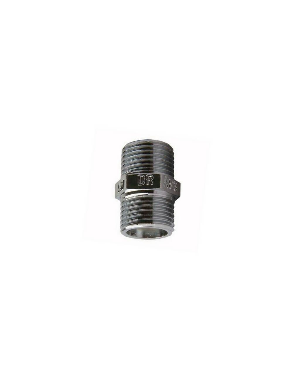 15mm Chrome Brass Hex Nipple Bsp 1 2